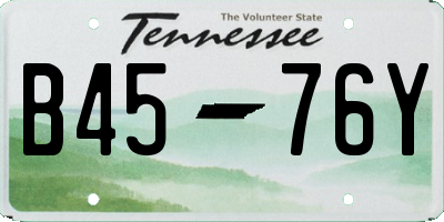 TN license plate B4576Y