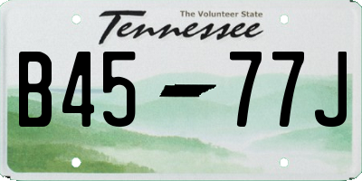 TN license plate B4577J