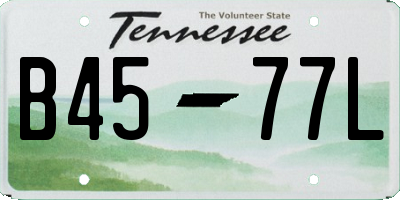 TN license plate B4577L