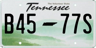 TN license plate B4577S