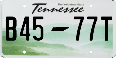 TN license plate B4577T