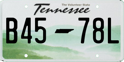 TN license plate B4578L