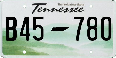 TN license plate B4578O