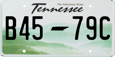 TN license plate B4579C