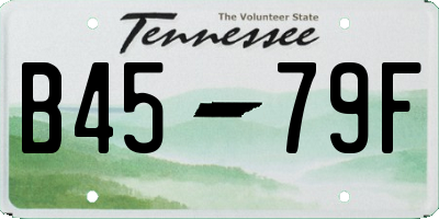 TN license plate B4579F
