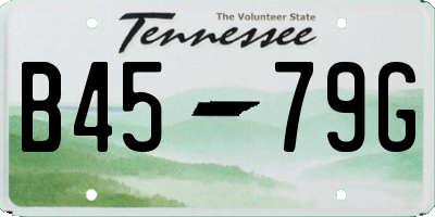 TN license plate B4579G
