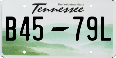 TN license plate B4579L