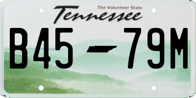 TN license plate B4579M