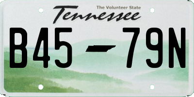 TN license plate B4579N