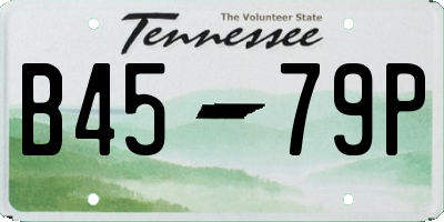 TN license plate B4579P