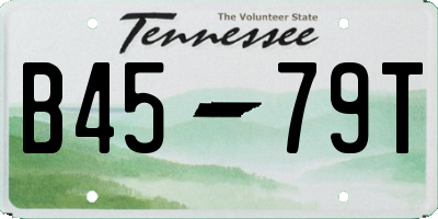 TN license plate B4579T