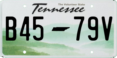 TN license plate B4579V