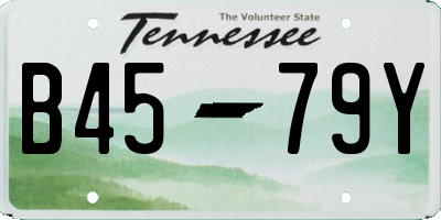 TN license plate B4579Y