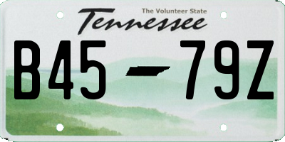 TN license plate B4579Z