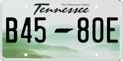 TN license plate B4580E