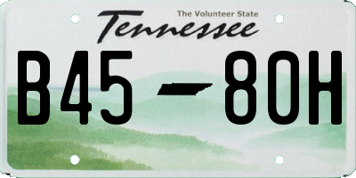 TN license plate B4580H