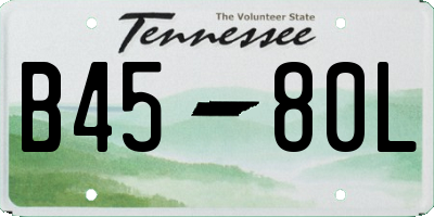 TN license plate B4580L