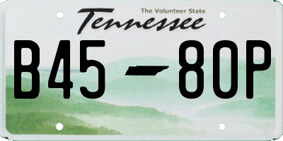 TN license plate B4580P