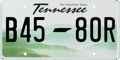 TN license plate B4580R
