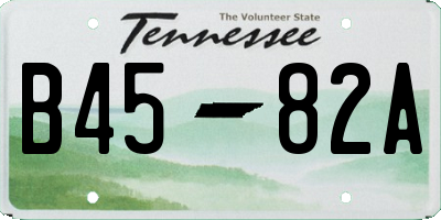TN license plate B4582A