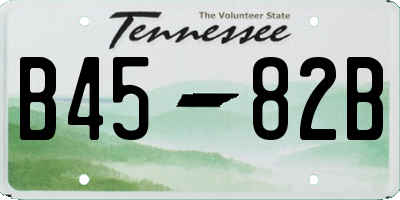 TN license plate B4582B