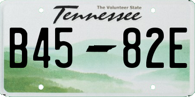 TN license plate B4582E
