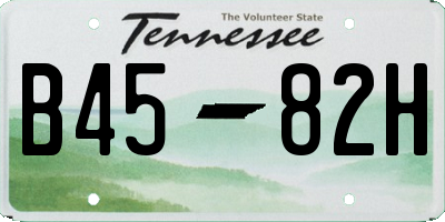 TN license plate B4582H