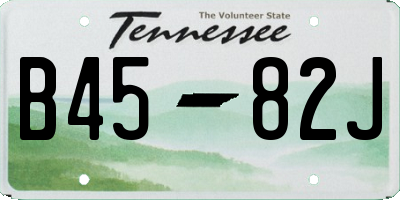 TN license plate B4582J
