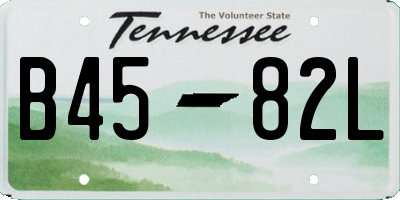 TN license plate B4582L