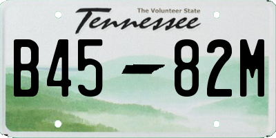 TN license plate B4582M