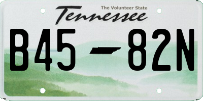 TN license plate B4582N