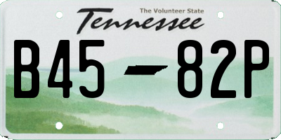 TN license plate B4582P