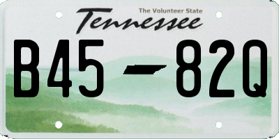 TN license plate B4582Q