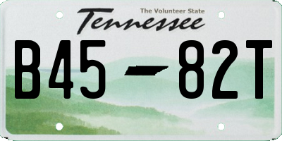 TN license plate B4582T