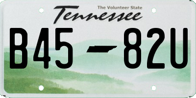 TN license plate B4582U