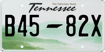 TN license plate B4582X
