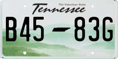 TN license plate B4583G