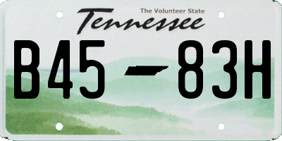 TN license plate B4583H