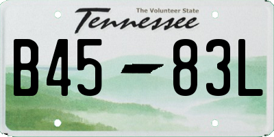 TN license plate B4583L
