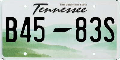 TN license plate B4583S