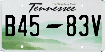 TN license plate B4583V