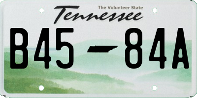 TN license plate B4584A