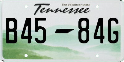 TN license plate B4584G