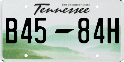 TN license plate B4584H