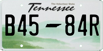TN license plate B4584R