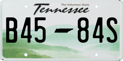 TN license plate B4584S