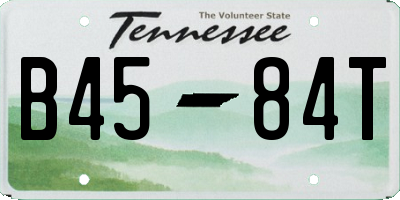 TN license plate B4584T