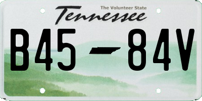 TN license plate B4584V