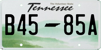 TN license plate B4585A