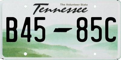 TN license plate B4585C